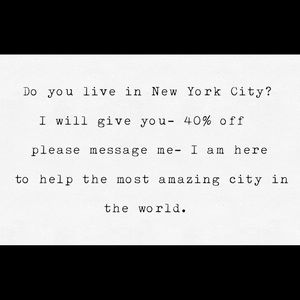 Every this is 40% if you live in NYC!